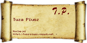 Tuza Piusz névjegykártya